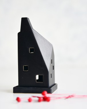 Domek ceramiczny CZARNE ORIGAMI