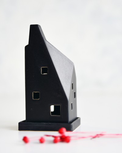Domek ceramiczny CZARNE ORIGAMI